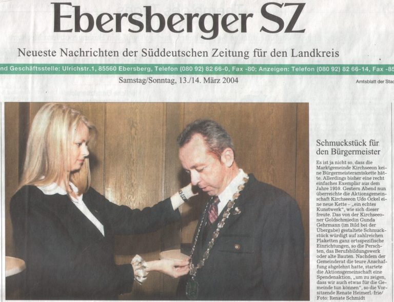 Bürgermeisterkette Kirchseeon mein ganzer Stolz